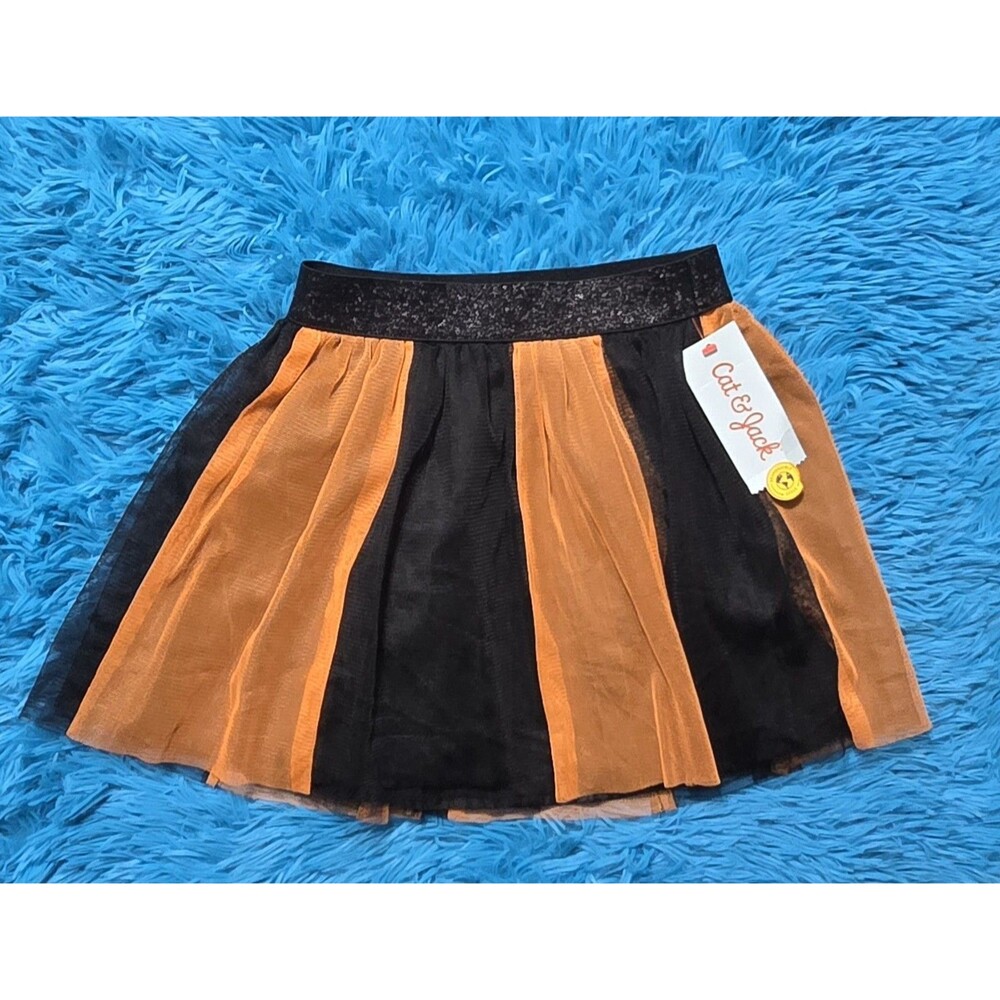 Girls XS 4/5 Cat & Jack Halloween Tutu Lined Skirt Elastic Waist band